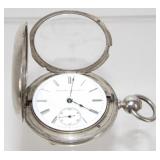 Elgin Coin Silver Key Wind Pocket Watch Model 1,
