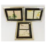 * 3 Framed George Nathan Paintings - 11" x 9"