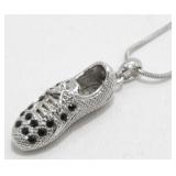 Nike Jeweled Tennis Shoe Sneaker Necklace - 18"