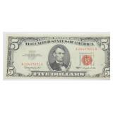 1963 $5 Bill Red Seal