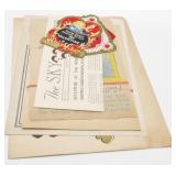 Antique 1930s Ephemera Lot - Rare 1934 Hugh