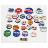 Collection of Vintage Political Buttons - 27