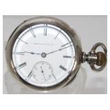 Elgin Coin Silver Pocket Watch Model 4, Grade 6,