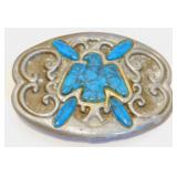 Vintage Turquoise Belt Buckle
