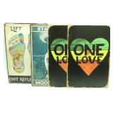 4 Metal Signs