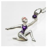 Sterling Silver Necklace - 3.57 Grams, Dancer