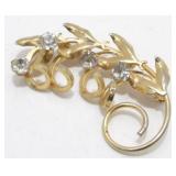 Vintage 1950s Jeweled Brooch - Retro Costume Pin