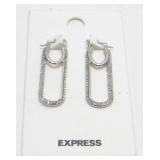 Express Paperclip Pierced Earrings - New on Card,