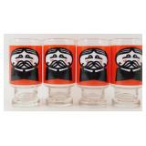 * Set of 4 Pizza Hut Vintage Glasses