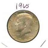 1965 Kennedy Silver Half Dollar - 40% Silver