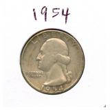 1954 Washington Silver Quarter