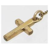 Antique LeStage 12K Gold-Filled Baby Cross