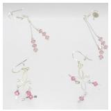 Sterling Silver Pierced Earrings - Two Pairs,