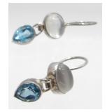 Sterling Silver Pierced Earrings - 2.37 Grams