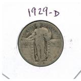 1929-D Standing Liberty Silver Quarter