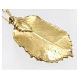 Goldtone, Gold Leaf Necklace - Beautiful