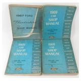(4) 1967, 1969 Shop Manual Ford Car Books