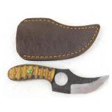 New Custom Hand-Forged Finger-Ring Skinner Knife