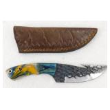 New Custom Hand-Forged Gut Hook Hunting Knife