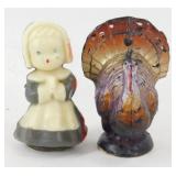 Vintage Gurley Turkey Candle and Vintage Pilgrim