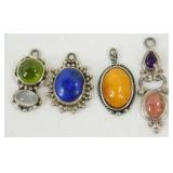 Sterling Charms w/ Stones