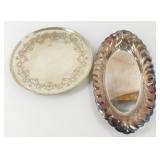 Pair of Vintage Silver-Plated Serving Trays /