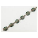 Vintage Sterling Silver and Turquoise Link