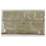 Vintage Gold-Tone Mesh Evening Clutch Purse with