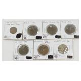7 Industrial Metal Tool Check Tags - All Sleeved