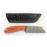 New Custom Damascus Utility Knife with