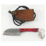New Mini Custom Cleaver Knife with Red/Black