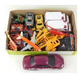 Box Lot of Assorted Toy Vehicles, Helicopters,