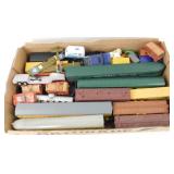 Box Lot of Assorted Toy Model Trains and Rolling