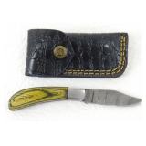 New Custom Damascus Pocket Knife with