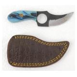 New Custom Hand-Forged Finger-Ring Skinner Knife