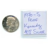 1970-S Proof Kennedy Half Dollar 40% Silver Coin