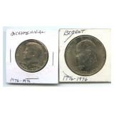 Bicentennial Coin Lot (2) 1976 Eisenhower 'Ike'