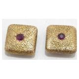 Antique Purple Stone Unique Design Cuff Links