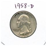 1958-D Washington Silver Quarter
