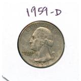 1959-D Washington Silver Quarter