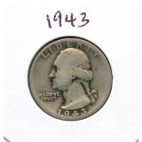 1943 Washington Silver Quarter