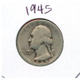 1945 Washington Silver Quarter