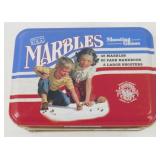 Two Bags of Old Wood Checkers Pieces and a Tin