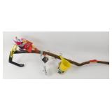 ** Walking Stick Decorated with Miniature Bible,