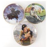 * Lot of 3 Collector Plates - Native American Art
