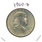 1960-D Franklin Silver Half Dollar