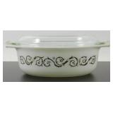 * Pyrex Turquoise Snowflake Divided Casserole