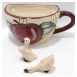 * Apple Wall Pocket & Duck Salt and Pepper