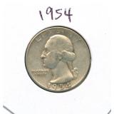 1954 Washington Silver Quarter