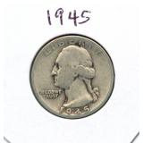 1945 Washington Silver Quarter